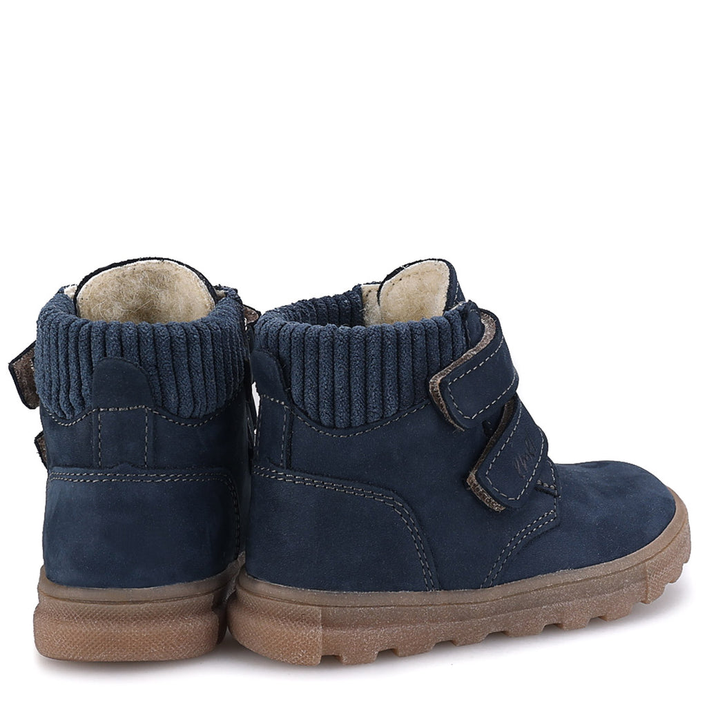 (EY2845-2 / EY2845M-2) Emel Navy Velcro Ankle Boots