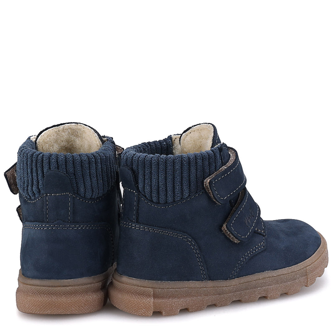 (EY2845-2 / EY2845M-2) Emel Navy Velcro Ankle Boots
