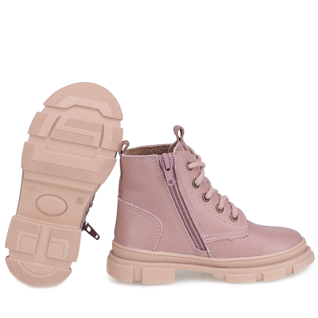 (EY2770-4) Emel Lace Up Winter Boots Pink - MintMouse (Unicorner Concept Store)