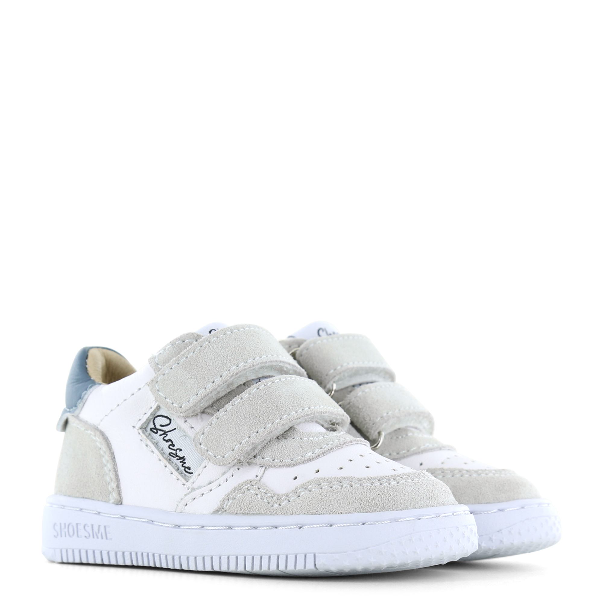 (BN24S015-C) Leather Sneakers Baby-Proof White Jeans Blue - MintMouse (Unicorner Concept Store)