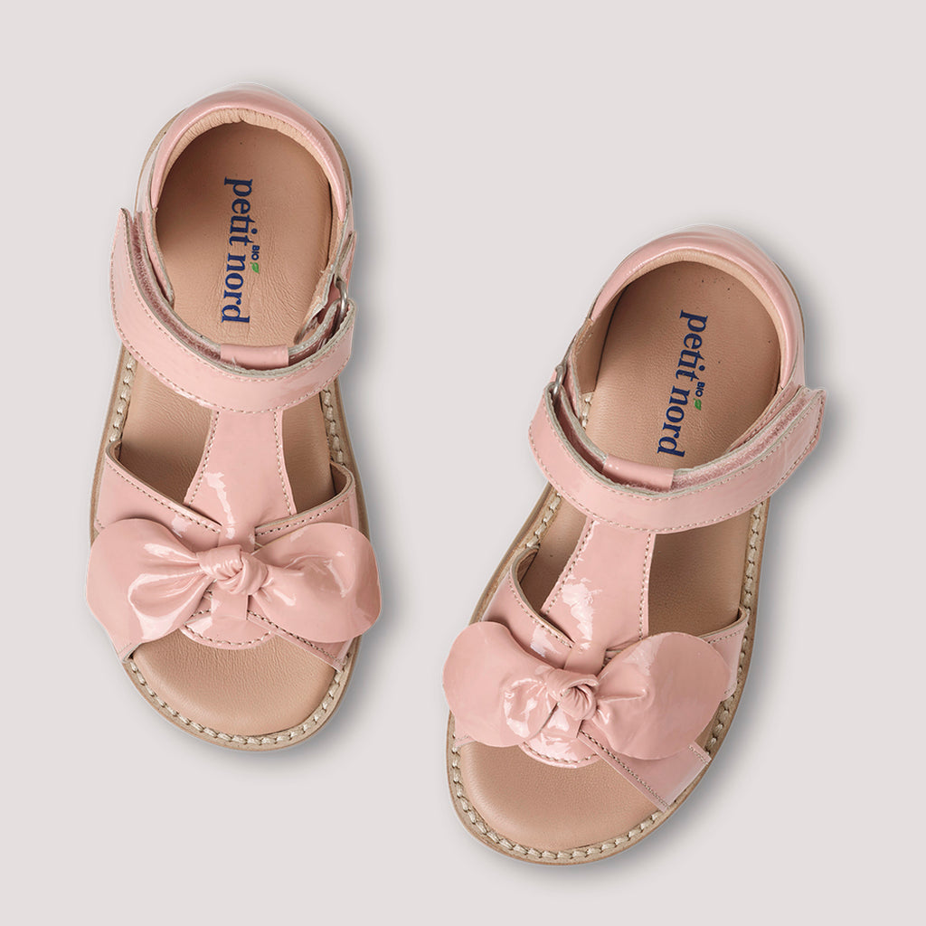 (20598/A) Bow Sandal Peach Patent - MintMouse (Unicorner Concept Store)