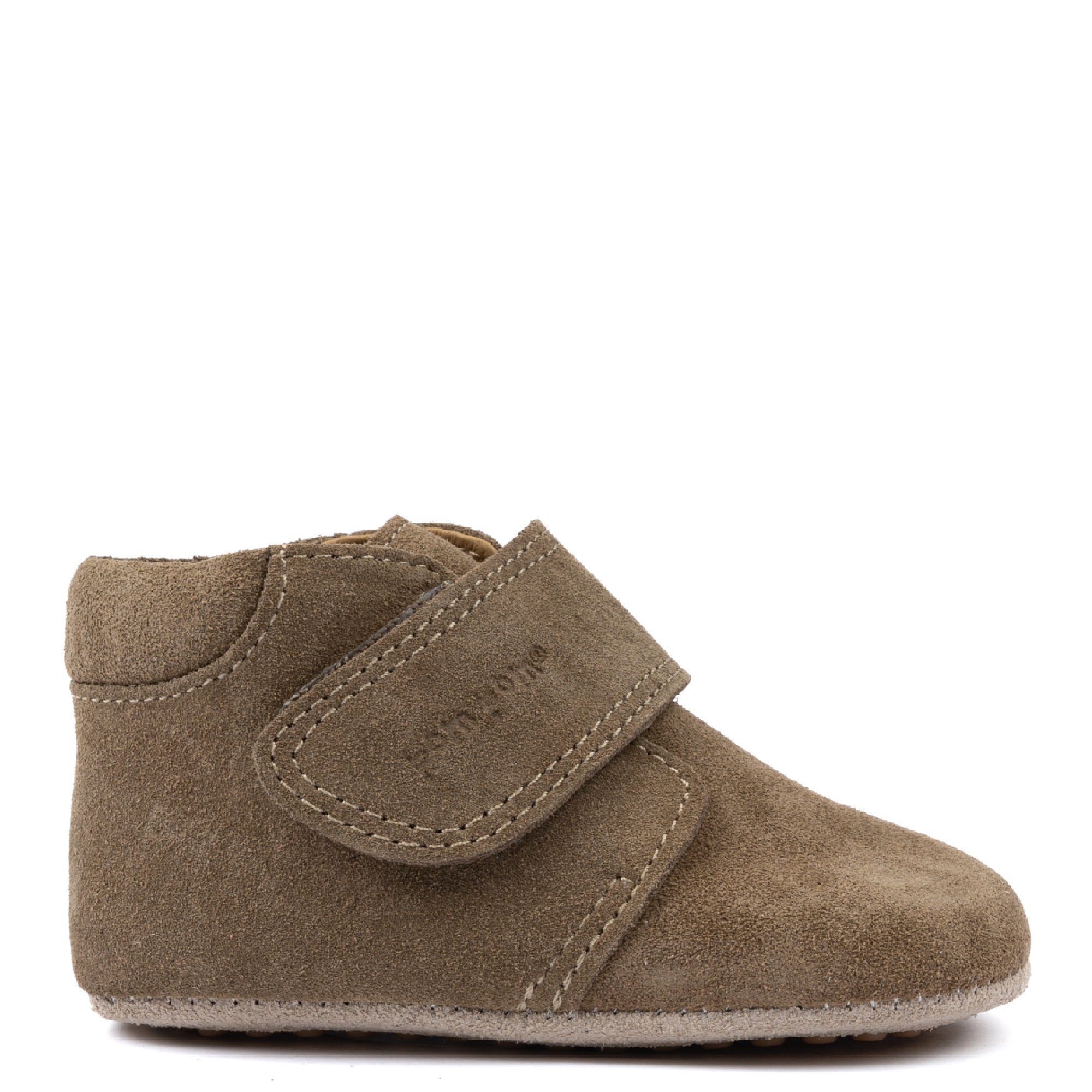 (PM2022) Pom Pom leather slippers - Khaki Suede - MintMouse (Unicorner Concept Store)