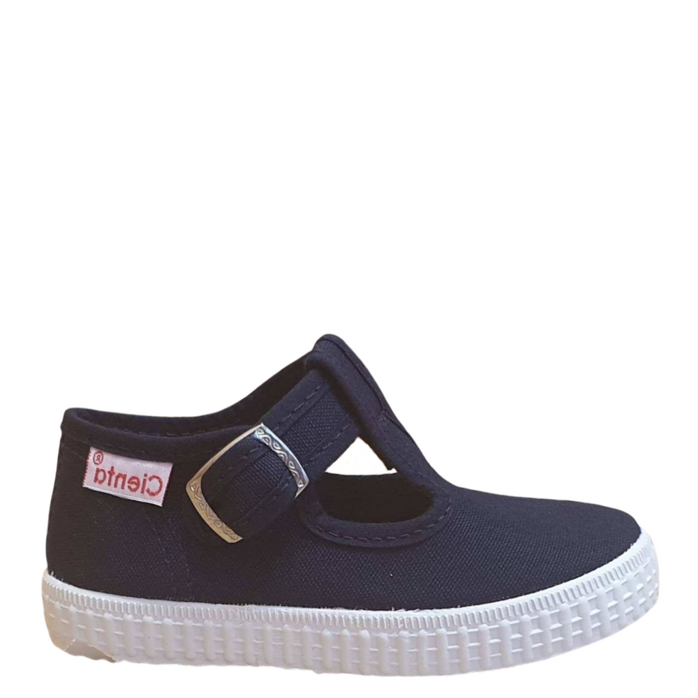 51000 Cienta t-bar shoe with buckle - navy blue