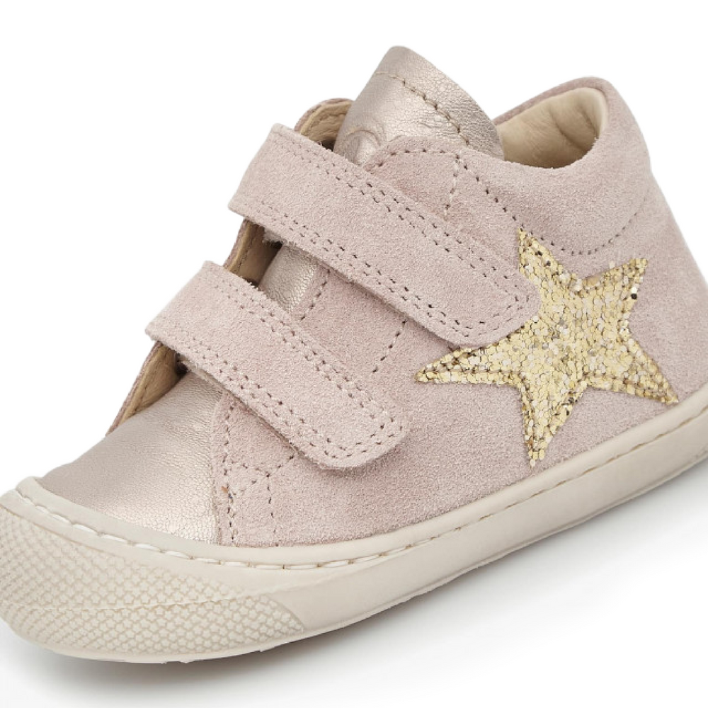 NATURINO KOLDE VL Met.Pebbled / Suede / Glitter Cipria-Platinum