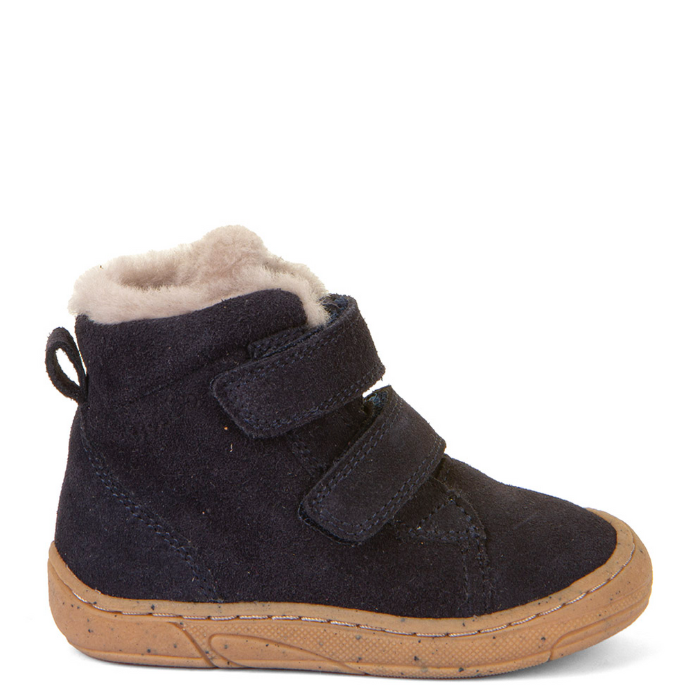 (G2110126-4 / G2110141-4) Children's Water-repellent Ankle Boots - MINNI SUEDE VELCRO Dark Blue