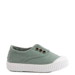 (106627) Children's canvas trainers with elastic - Jade