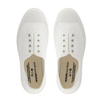 (1076100) Women's canvas trainers with elastic - White