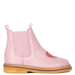 Chelsea boots with heart - Mauve