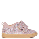 Sparkling glitter sneaker with suede trim - Mauve Forma Paulo