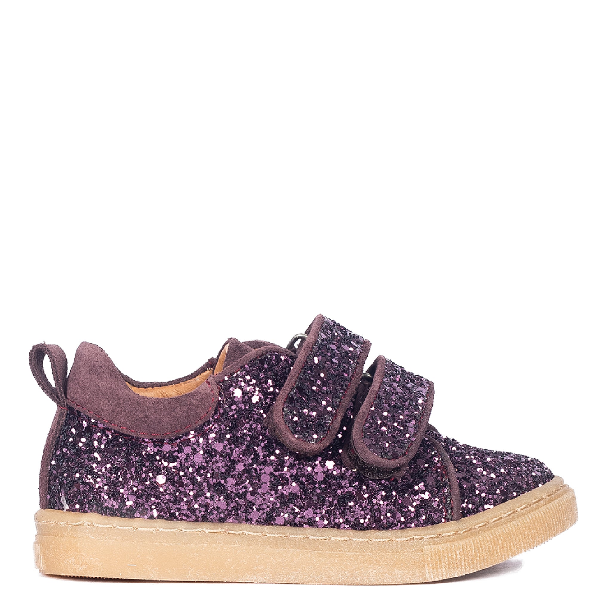 Sparkling glitter sneaker with suede trim - Aubergine - MintMouse (Unicorner Concept Store)