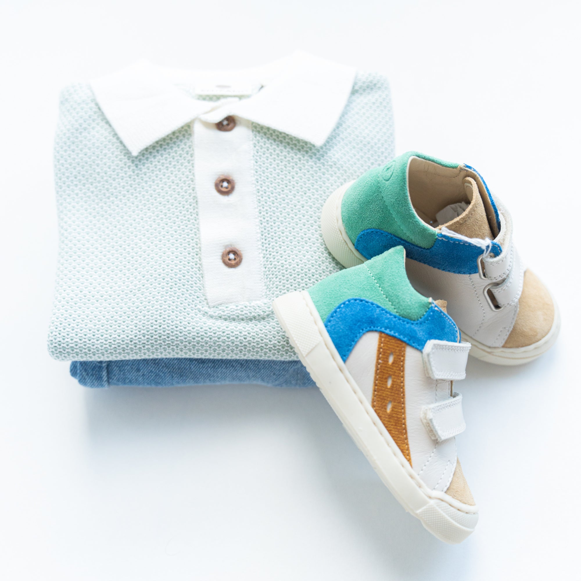 Falcotto Aveniss VL Suede/Nappa Milk-Sand-Green - MintMouse (Unicorner Concept Store)