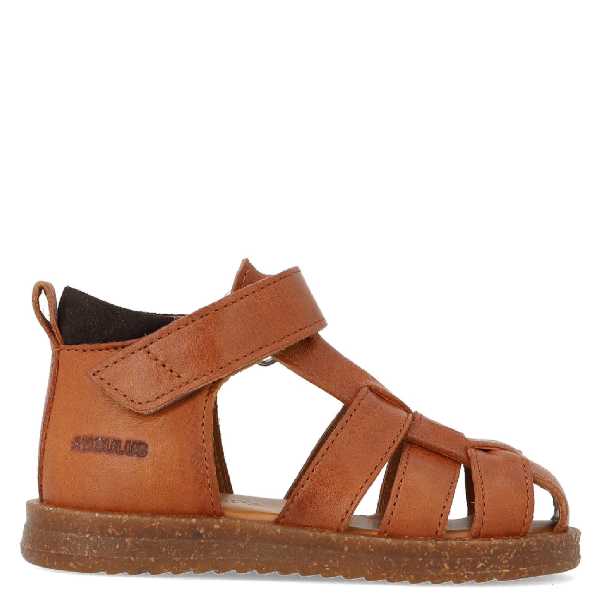 (0575-201) Starter sandal with velcro closure cognac - MintMouse (Unicorner Concept Store)