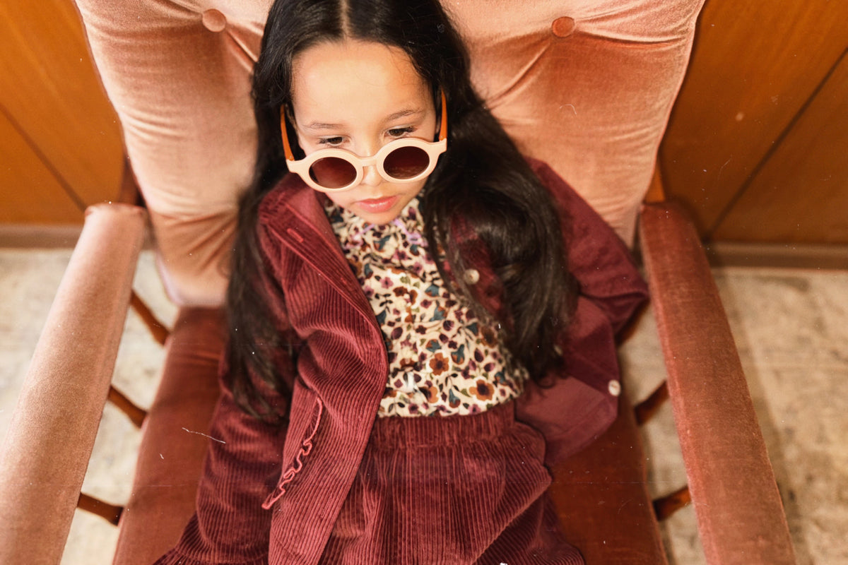 (0308_F26009) Cotton Trousers with Ruffle Hems – Burgundy - MintMouse (Unicorner Concept Store)