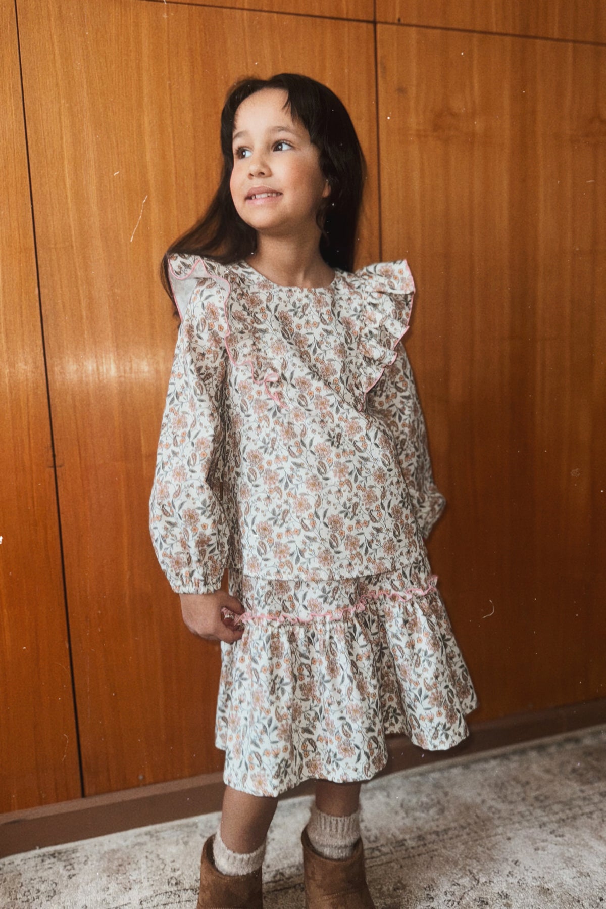 (0409_F26050) Floral Cotton Blouse with Ruffles - MintMouse (Unicorner Concept Store)
