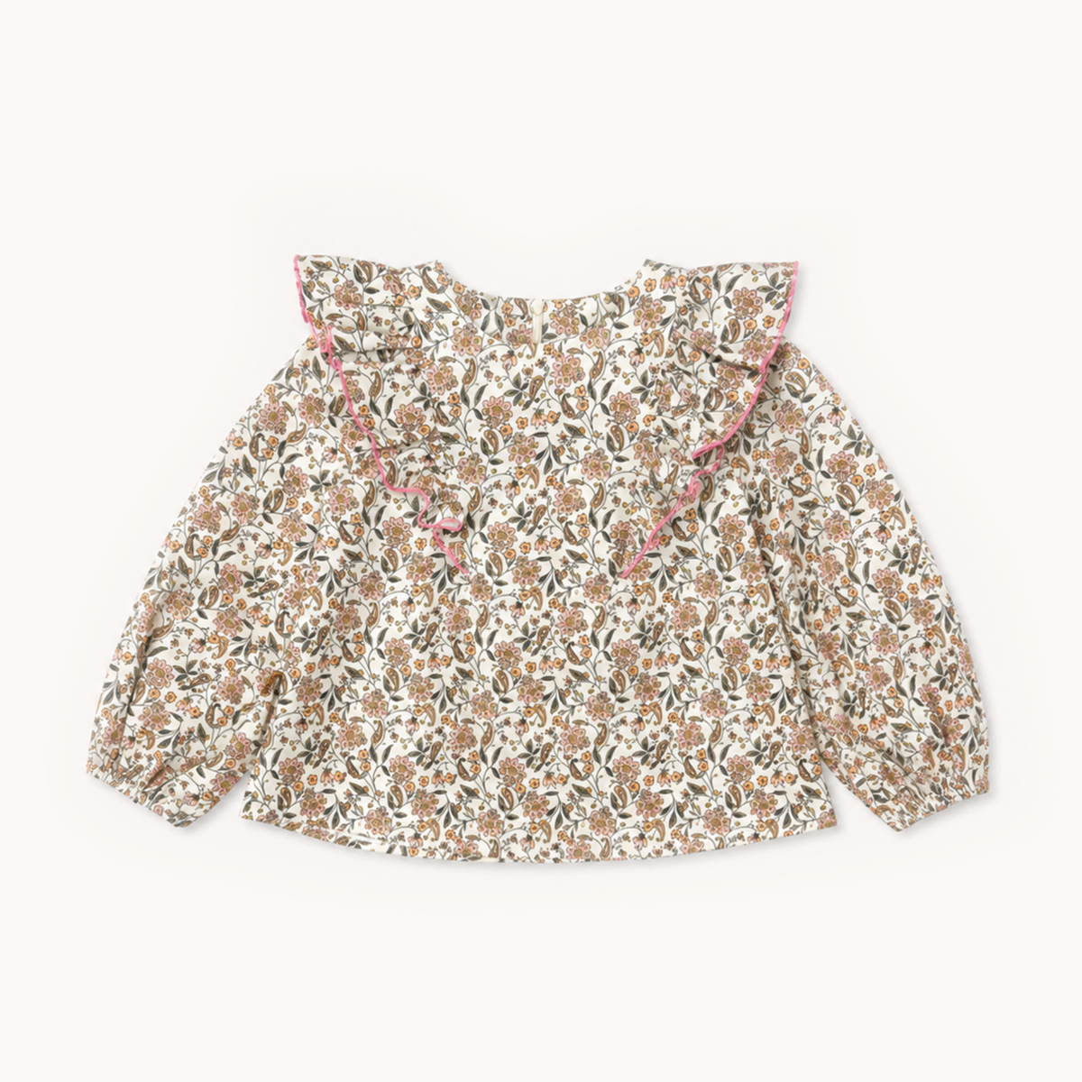 (0409_F26050) Floral Cotton Blouse with Ruffles - MintMouse (Unicorner Concept Store)