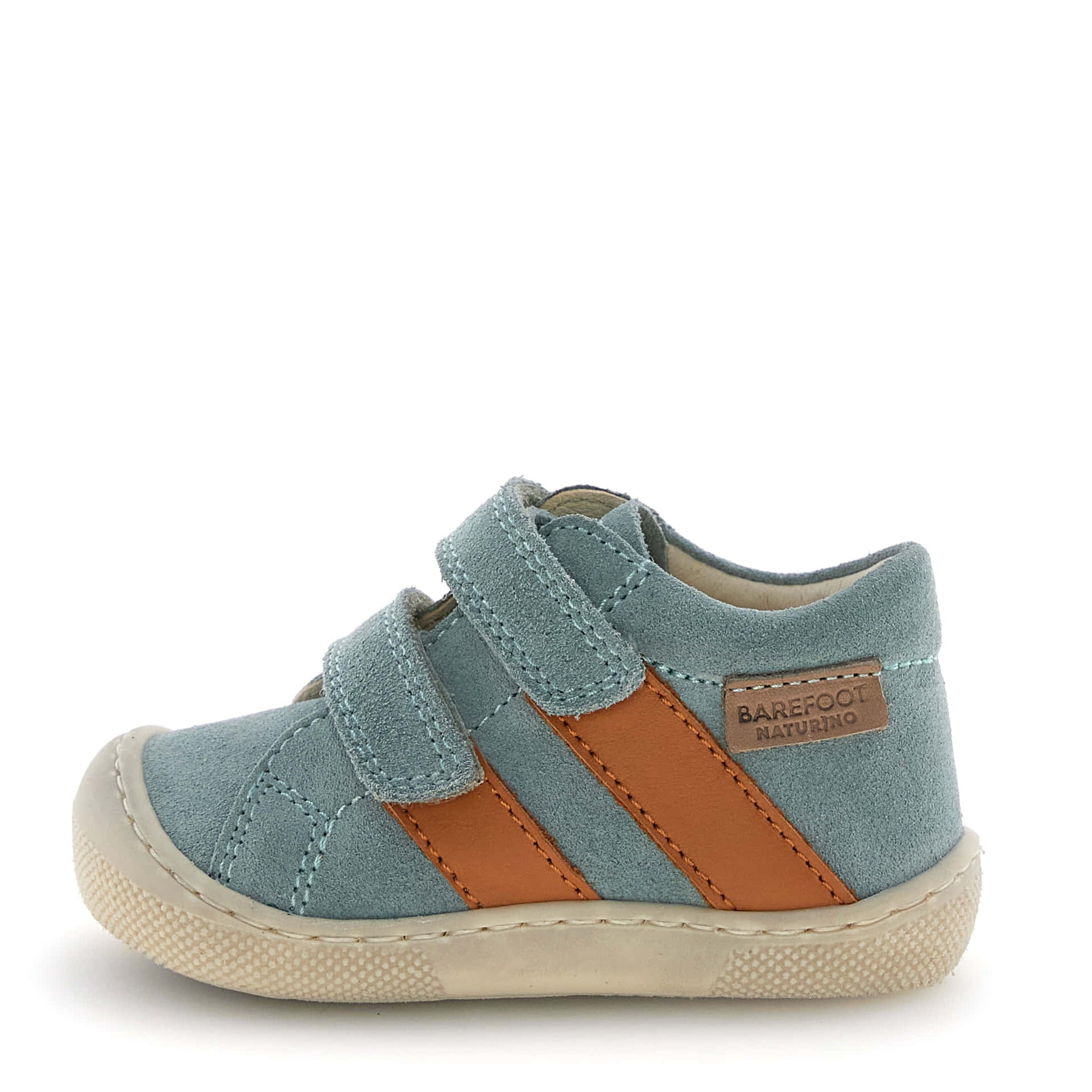 Naturino Barefoot Sabby VL / Suede Calf sole Bone Sage-Warm orange - MintMouse (Unicorner Concept Store)