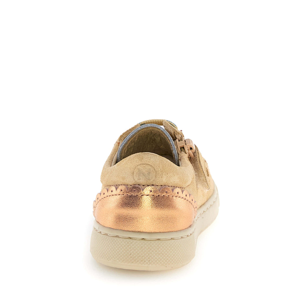 Naturino Lioris Zip Naplek / Suede/ Metallic Latte Vainilla-Rose - MintMouse (Unicorner Concept Store)