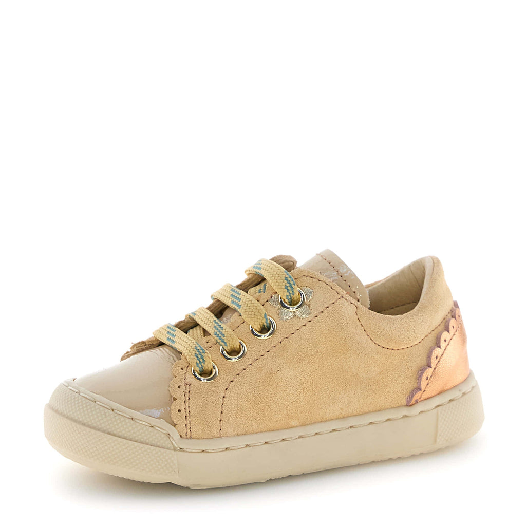 Naturino Lioris Zip Naplek / Suede/ Metallic Latte Vainilla-Rose - MintMouse (Unicorner Concept Store)