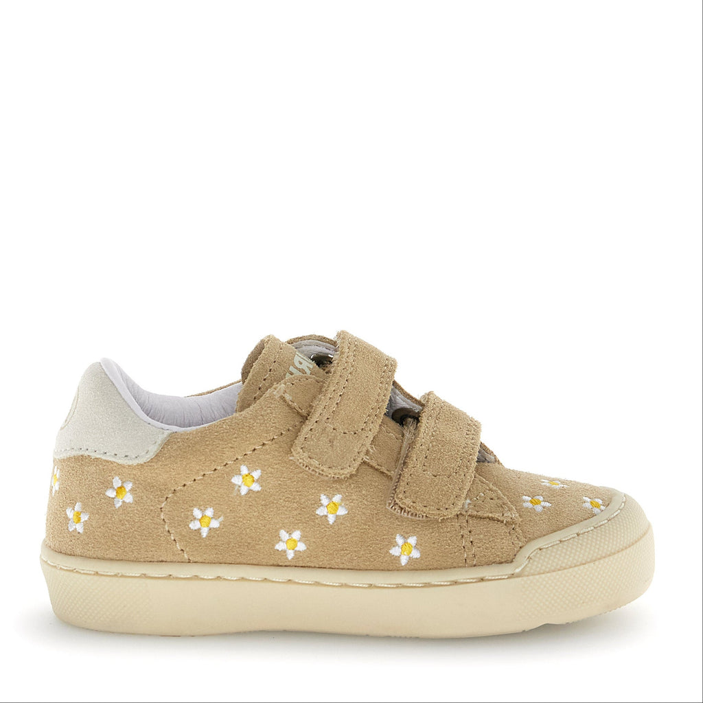 Naturino Eindhoven 2 Embr. VL suede embr. Daisies Sand-Milk - MintMouse (Unicorner Concept Store)