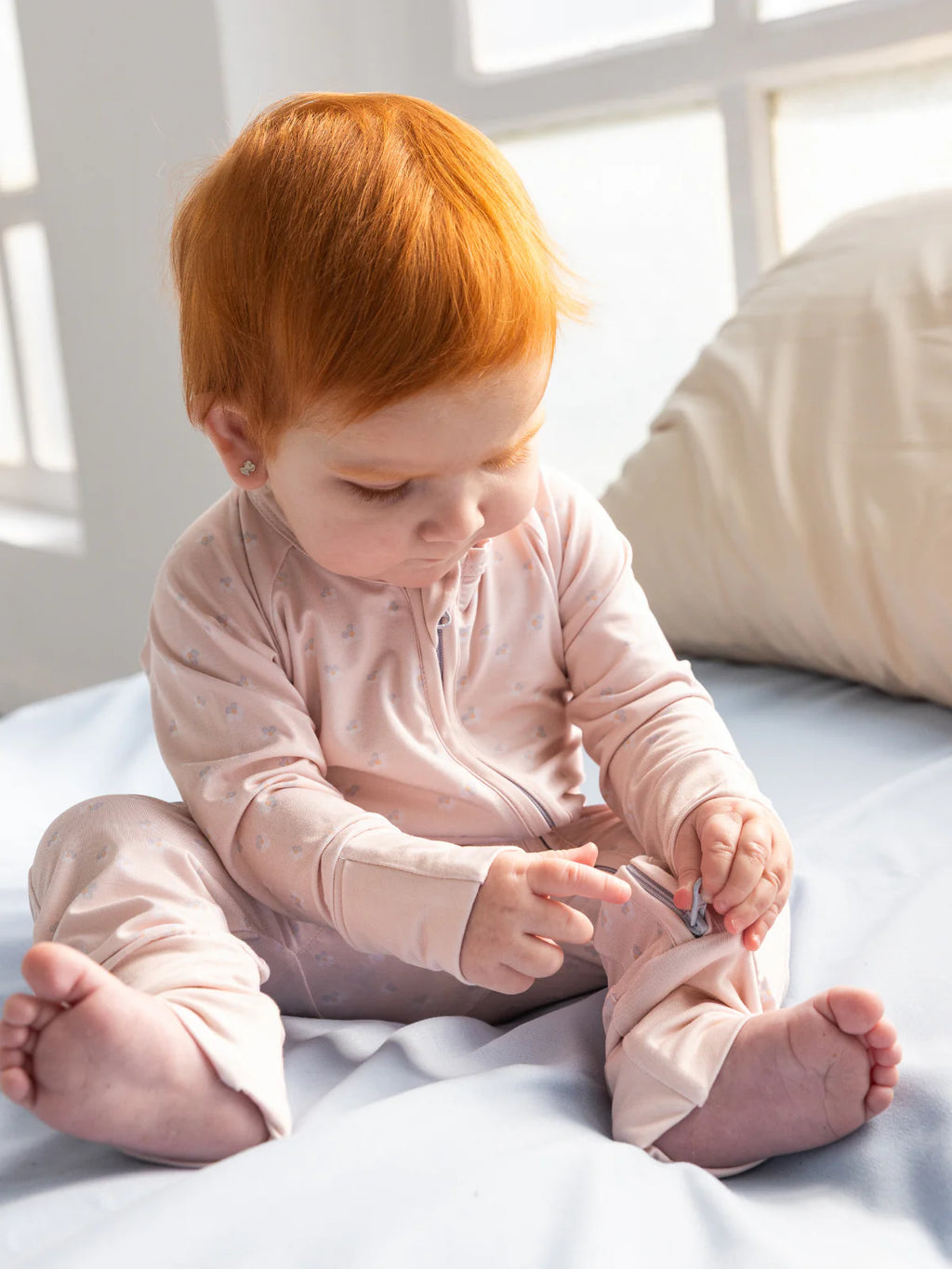 Coral Flower Bamboo Zippy Romper - MintMouse (Unicorner Concept Store)