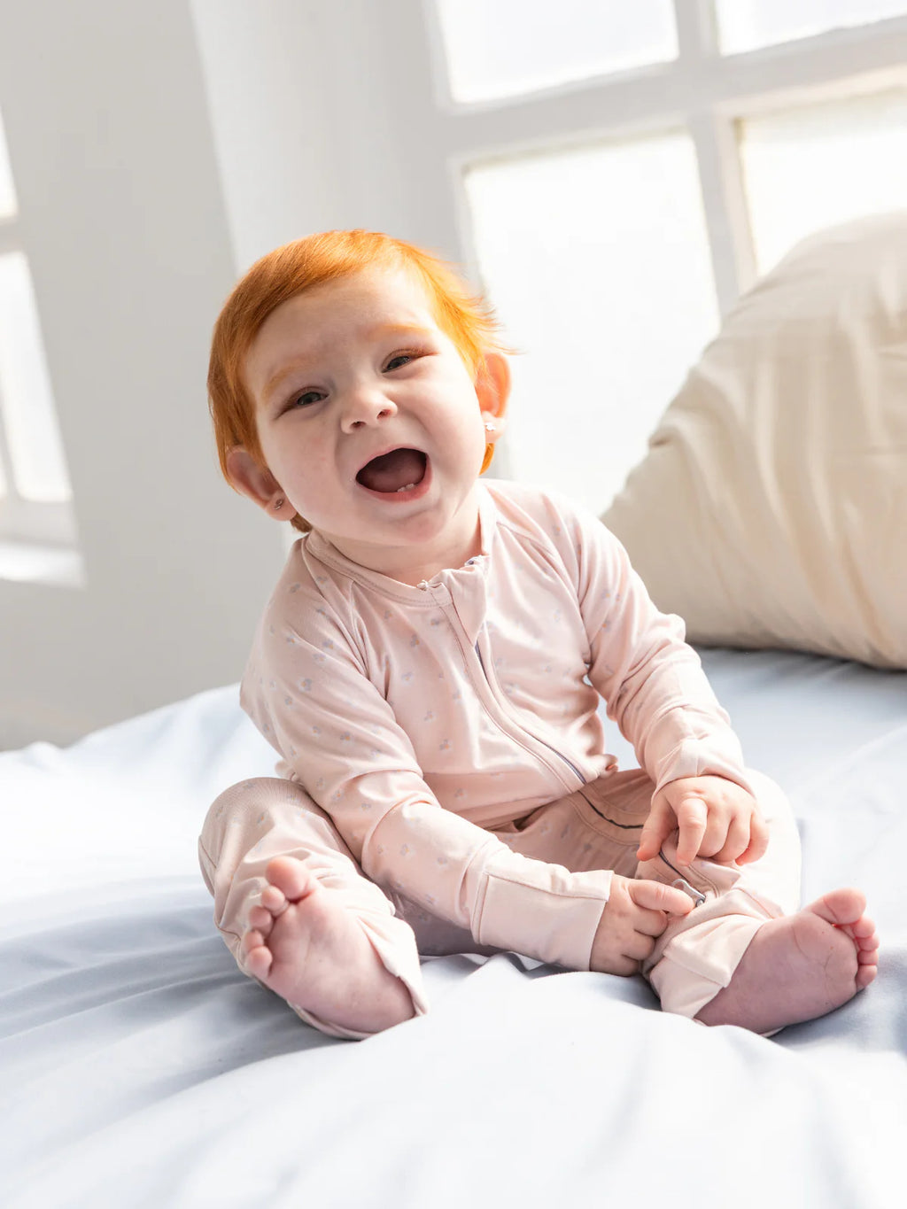 Coral Flower Bamboo Zippy Romper - MintMouse (Unicorner Concept Store)