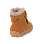 (G2110111-2 / G2110126-2 / G2110141-2) Children's Water-repellent Ankle Boots - MINNI SUEDE VELCRO Cognac