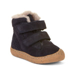 (G2110126-4 / G2110141-4) Children's Water-repellent Ankle Boots - MINNI SUEDE VELCRO Dark Blue