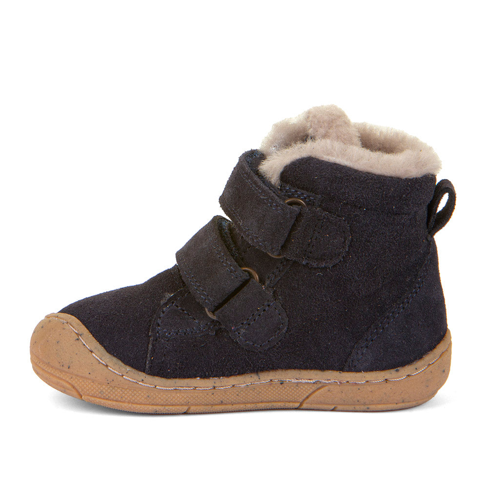 (G2110126-4 / G2110141-4) Children's Water-repellent Ankle Boots - MINNI SUEDE VELCRO Dark Blue