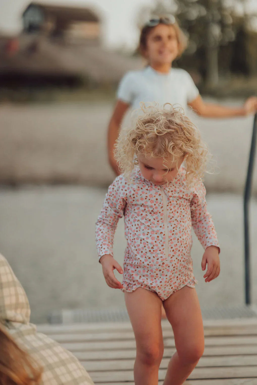 Long Sleeve Rashguard Ruffle Swimsuit | UPF + Recycled - Sunset Meadow - MintMouse (Unicorner Concept Store)
