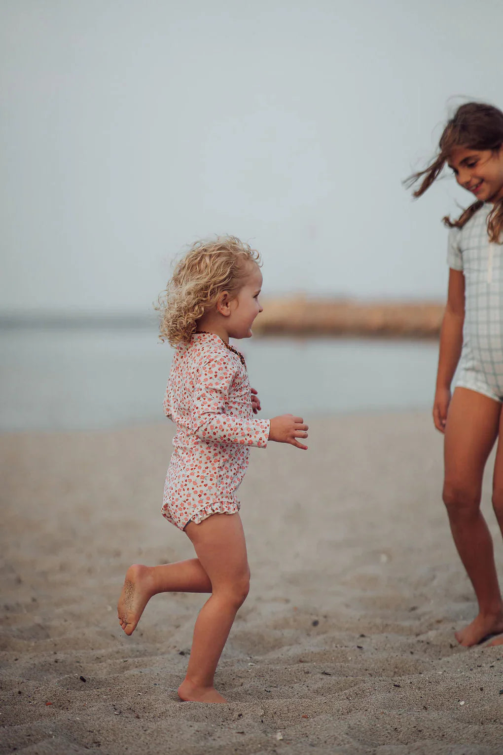 Long Sleeve Rashguard Ruffle Swimsuit | UPF + Recycled - Sunset Meadow - MintMouse (Unicorner Concept Store)