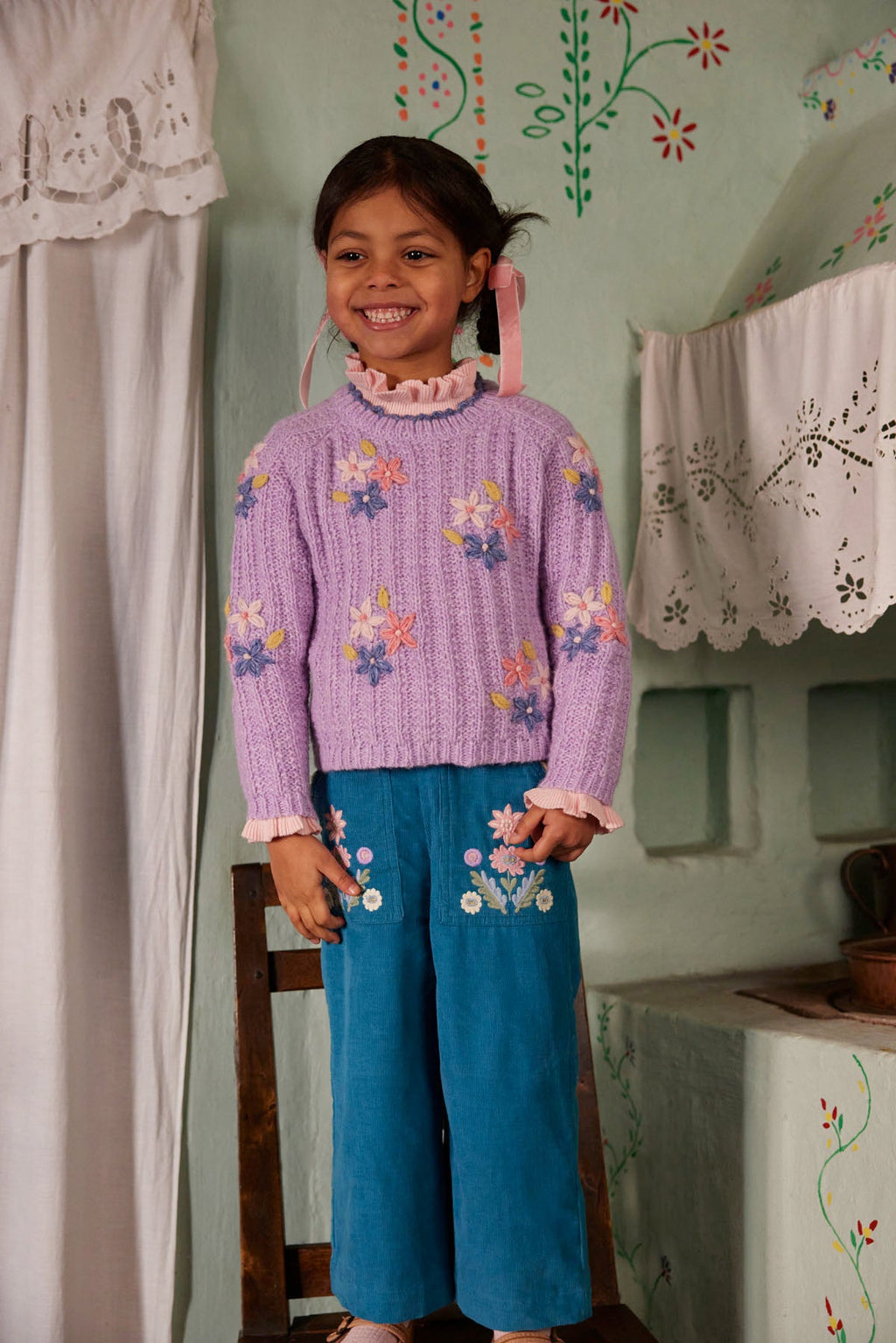 Pants Floralia - Blue