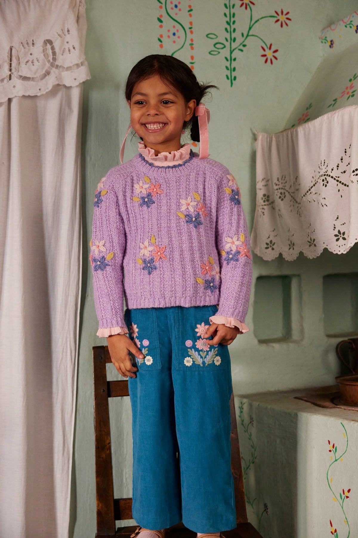 Pants Floralia - Blue