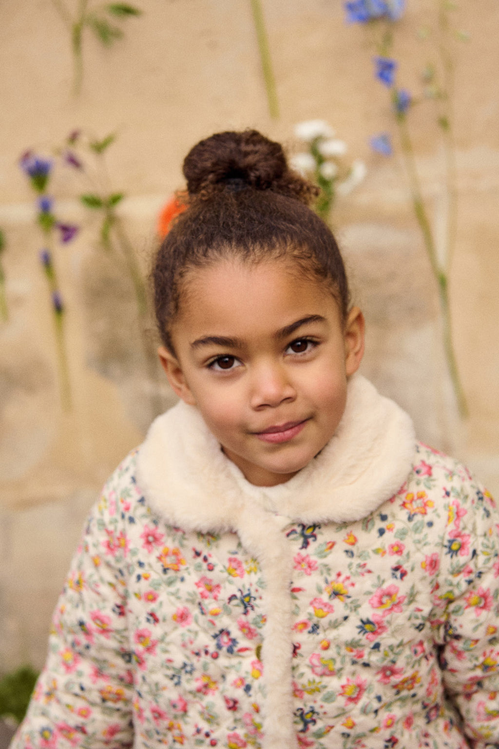 Reversible Coat Dalila - Cream Wild Flowers - MintMouse (Unicorner Concept Store)