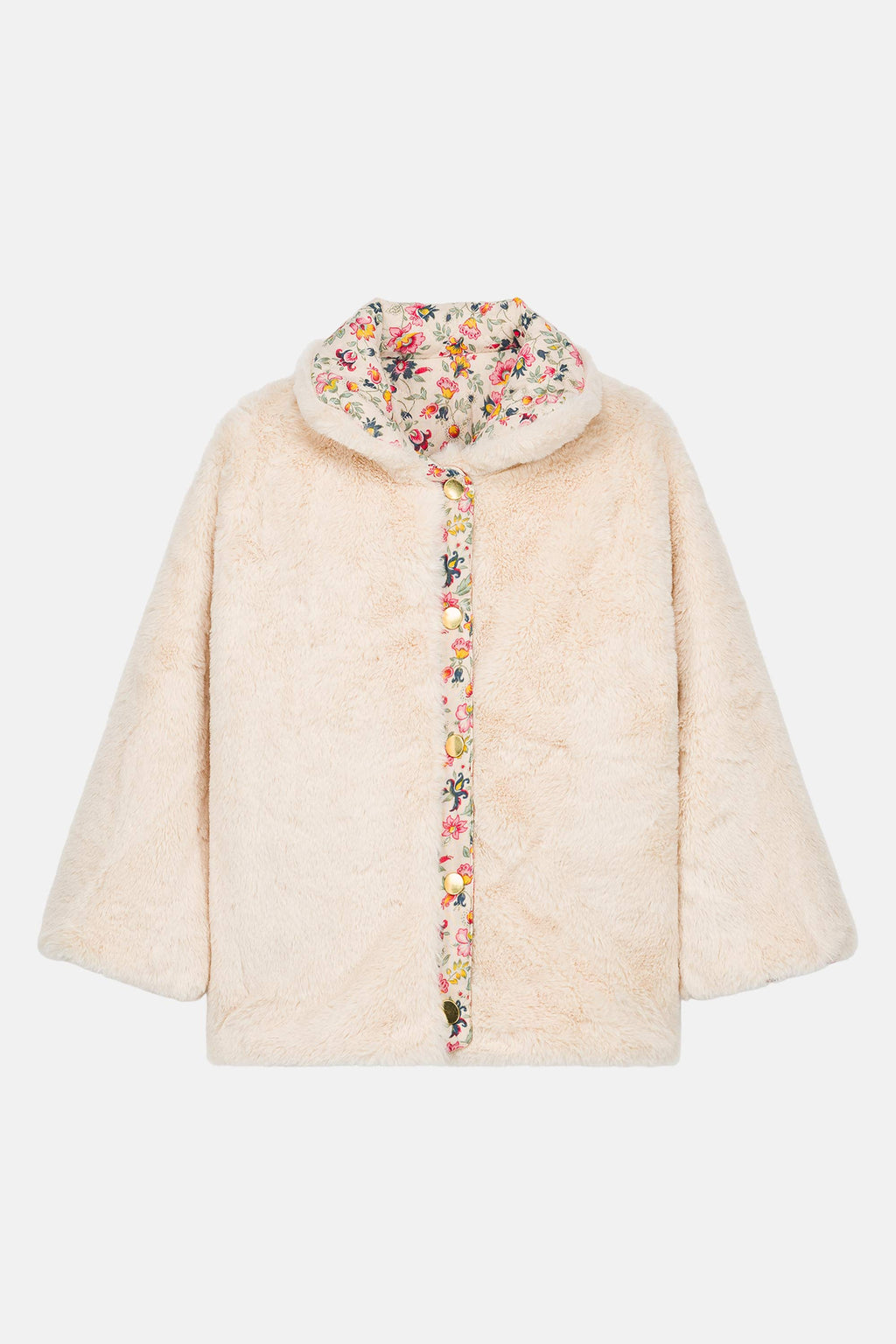 Reversible Coat Dalila - Cream Wild Flowers - MintMouse (Unicorner Concept Store)