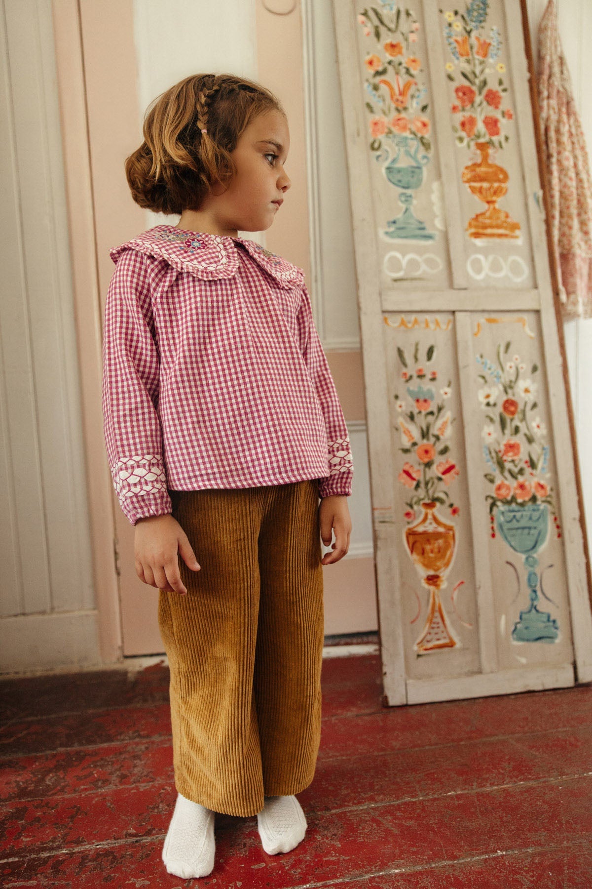 Blouse Clea - Raspberry Checks