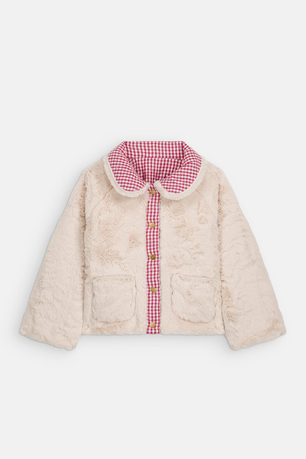 Reversible Coat Jasmina - Raspberry Checks