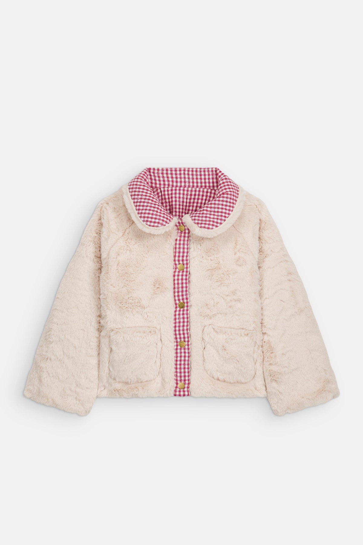 Reversible Coat Jasmina - Raspberry Checks