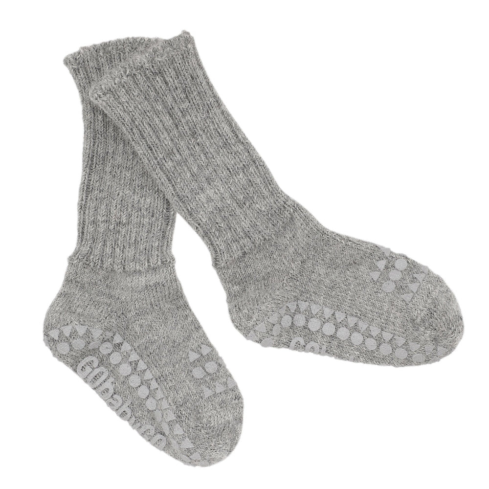 Non-Slip Grip Socks-Alpaca Grey Melange