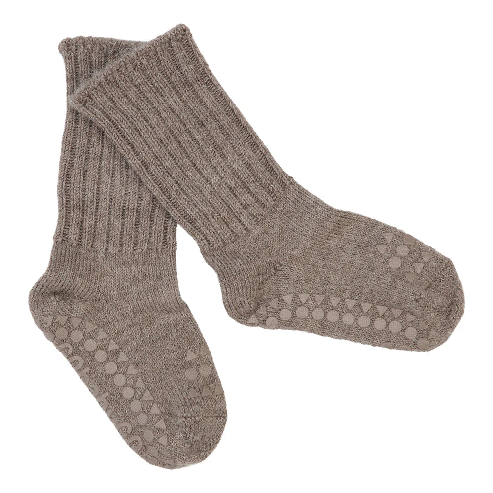 Non-Slip Grip Socks-Alpaca Walnut