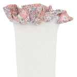 Non-slip Socks Bamboo Off White, Liberty Ruffle