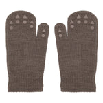 Mittens Merino Wool - Brown Melange