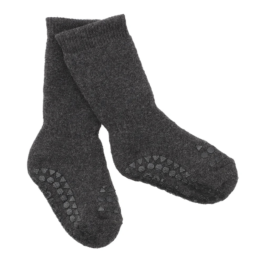 Anti-slip Terry cotton socks - Dark Grey Melange - MintMouse (Unicorner Concept Store)