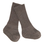 Anti-slip Merino socks - Brown Melange