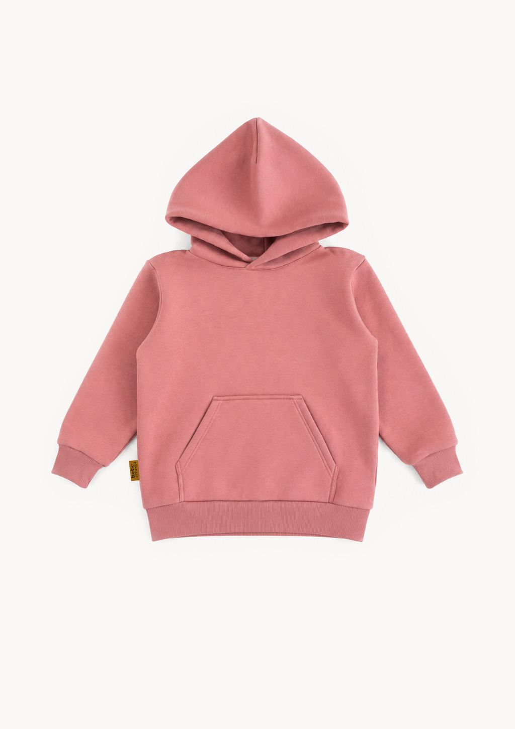 (0130_F26040) Hoodie with Back Print – Deep Rose — official HEBE image 1