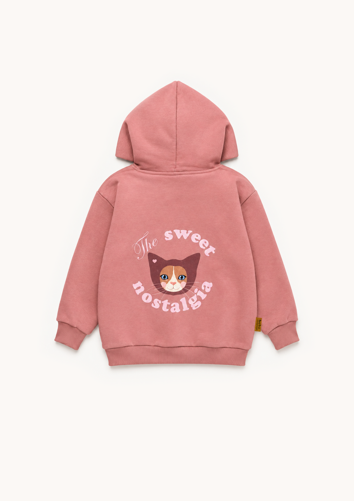 (0130_F26040) Hoodie with Back Print – Deep Rose — official HEBE image 2