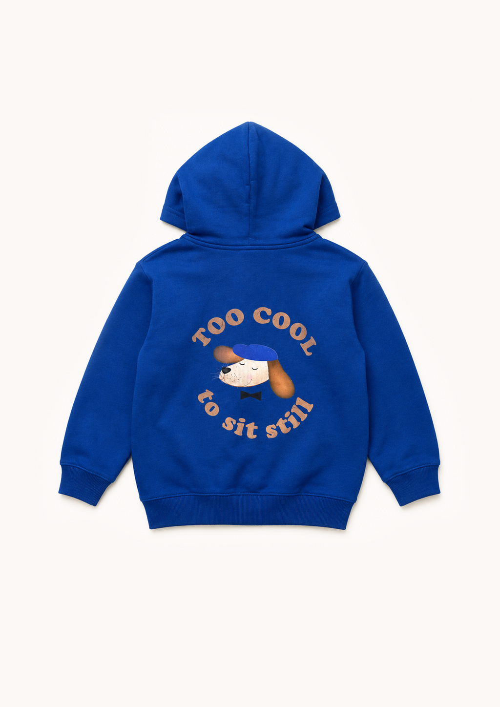 (0130_F26143) Hoodie with Back Print – Royal Blue — official HEBE image 2