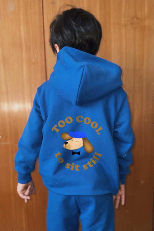 (0130_F26143) Hoodie with Back Print – Royal Blue — official HEBE image 4