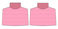 (4444_F26035) Merino Wool Neck Warmer – Pink — supplier illustration, front and back