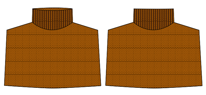 (4444_F26107) Merino Wool Neck Warmer – Brown — supplier illustration, front and back