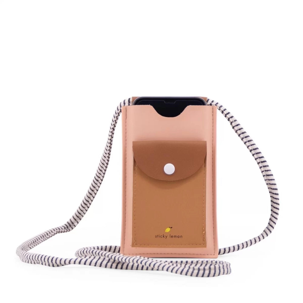 phone pouch | xl | ton sur ton | lemonade pink + cinnamon brown   (1801781)